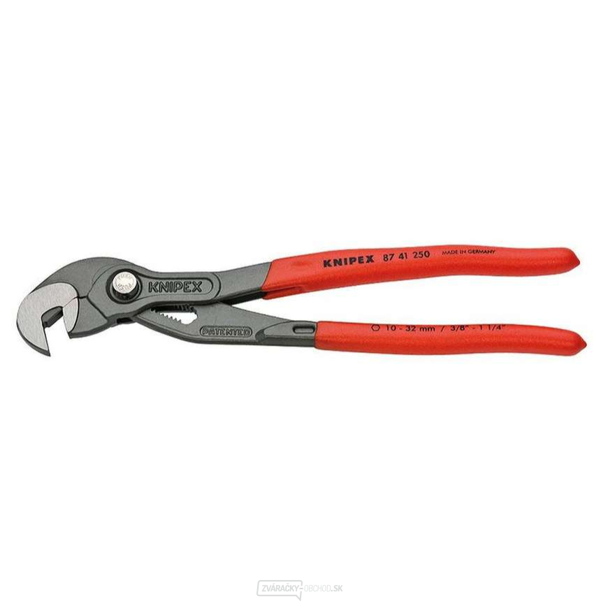 Skrutkovacie kliešte 250 mm, KNIPEX 87 41 250 - leštená hlava, plastové puzdrá