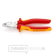 Silové kombinované kliešte 180 mm - VDE 1000V. KNIPEX 02 06 180 - chrómované, viaczložkové objímky gallery main image