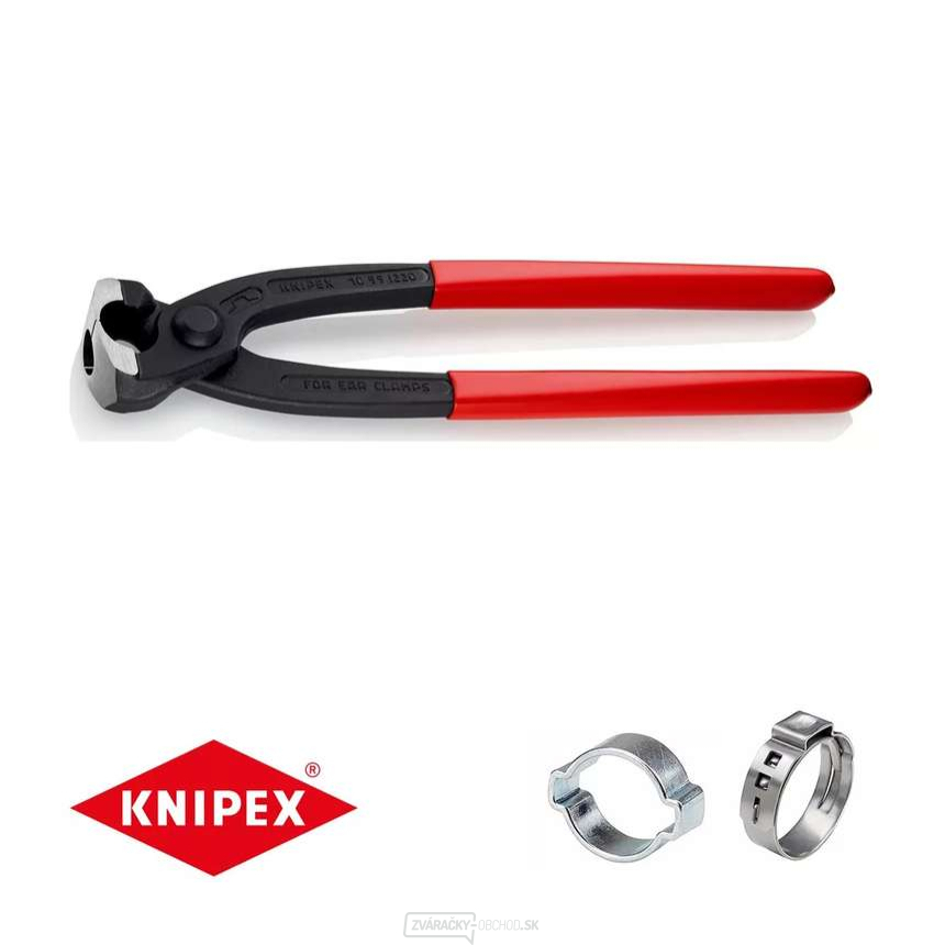Kliešte na hadicové spony s očkami Knipex OETIKER 10 99 I220 (220 mm) s bočnou čeľusťou Kliešte na hadicové spony s očkami Knipex OETIKER 10 99 I220 (220 mm) s bočnou čeľusťou gallery main image