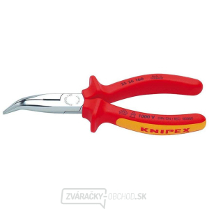 Polkruhové kliešte s čepeľami pre rádiotechniku 160 mm - 1000 V. KNIPEX 25 26 160 - chrómované, viaczložkové VDE objímky gallery main image