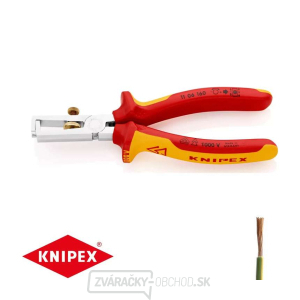 Odstraňovacie kliešte 160 mm - 1000 V. KNIPEX 11 06 160 - chrómované, viaczložkové VDE objímky Odstraňovacie kliešte 160 mm - 1000 V. KNIPEX 11 06 160 - chrómované, viaczložkové VDE objímky gallery main image