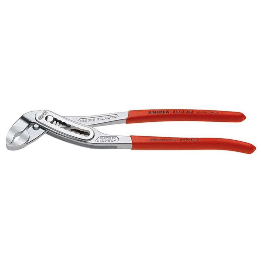 Aligátorové kliešte 250 mm - KNIPEX 88 03 250. Pochrómované, plastové puzdrá