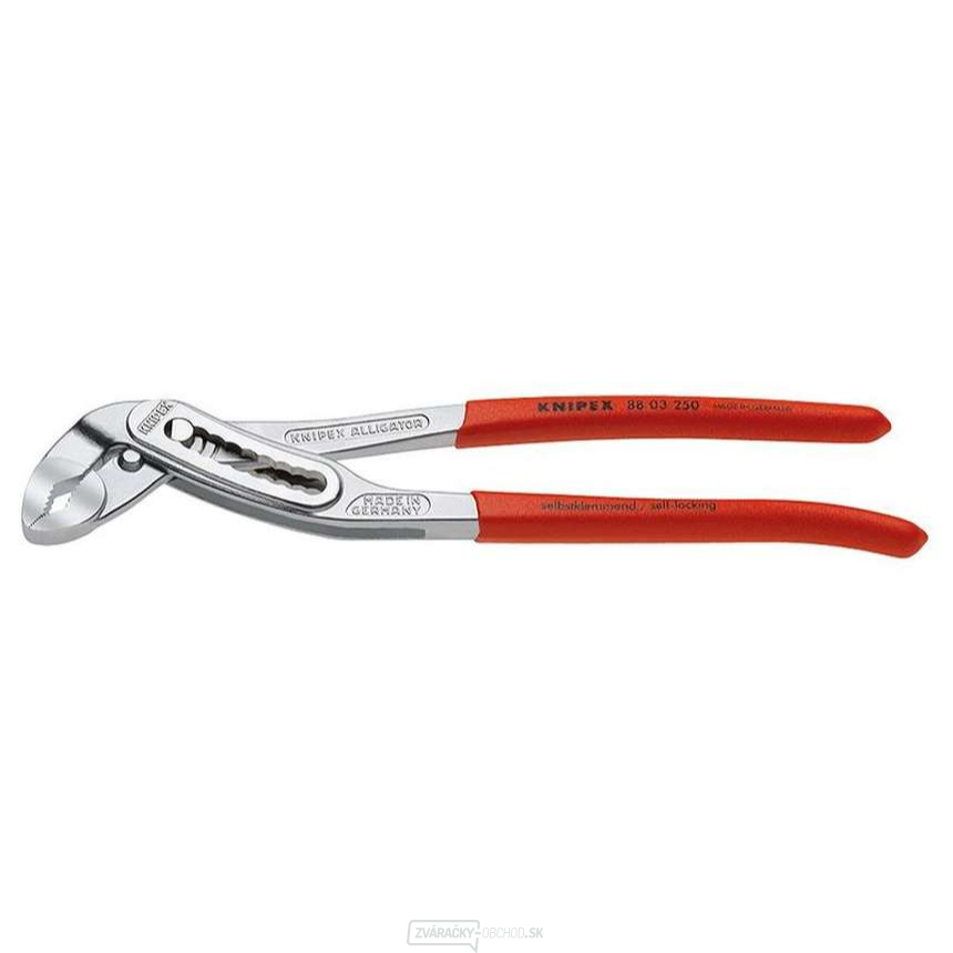 Aligátorové kliešte 250 mm - KNIPEX 88 03 250. Pochrómované, plastové puzdrá