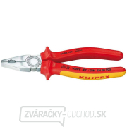 Kombinované kliešte 200 mm. KNIPEX 03 06 200 - 1000V. Chrómované, viaczložkové VDE objímky Kombinované kliešte 200 mm. KNIPEX 03 06 200 - 1000V. Chrómované, viaczložkové VDE objímky gallery main image