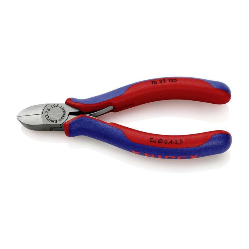 Bočné frézy pre elektromechaniku 125 mm KNIPEX 76 22 125 - leštená hlava, viaczložkové puzdrá