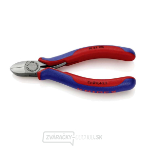 Bočné frézy pre elektromechaniku 125 mm KNIPEX 76 22 125 - leštená hlava, viaczložkové puzdrá gallery main image