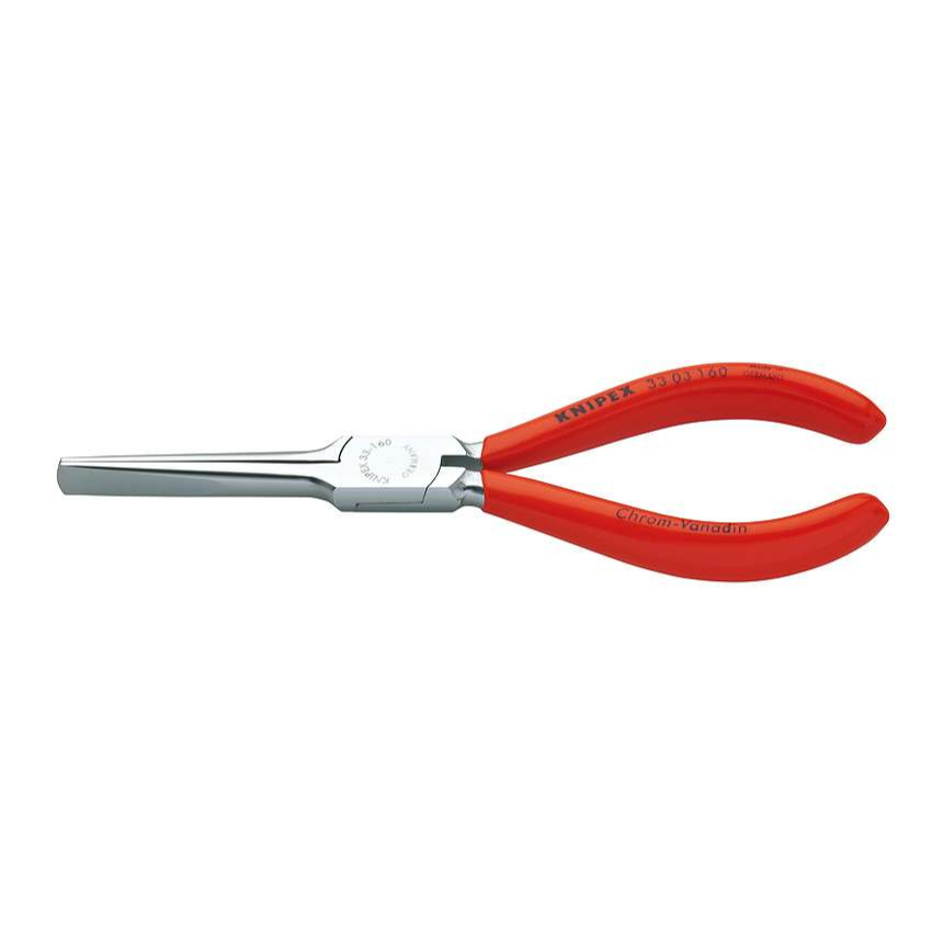 Ploché kliešte 160 mm KNIPEX 33 01 160 - leštená hlava, plastové puzdrá