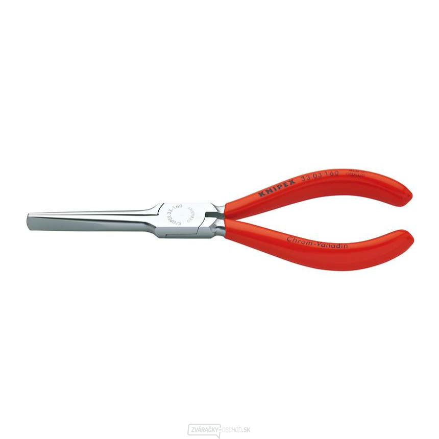 Ploché kliešte 160 mm KNIPEX 33 01 160 - leštená hlava, plastové puzdrá