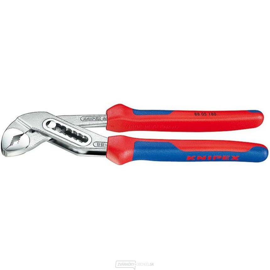 Inštalatérske kliešte Aligator 180 mm KNIPEX 88 05 180 - chrómované, viaczložkové puzdrá