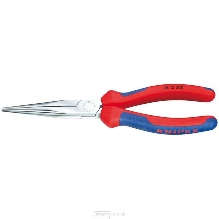 Polkruhové kliešte s čepeľami (so zobákom) 200 mm. KNIPEX 26 15 200 - chrómované, viaczložkové objímky