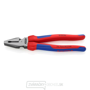 Elektrické kombinované kliešte 225 mm. KNIPEX 02 02 225 - leštená hlava, viaczložkové puzdrá gallery main image