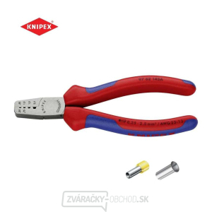 Lisovacie kliešte 145 mm Knipex 97 62 145 A - leštená hlava, viaczložkové puzdrá Lisovacie kliešte 145 mm Knipex 97 62 145 A - leštená hlava, viaczložkové puzdrá gallery main image