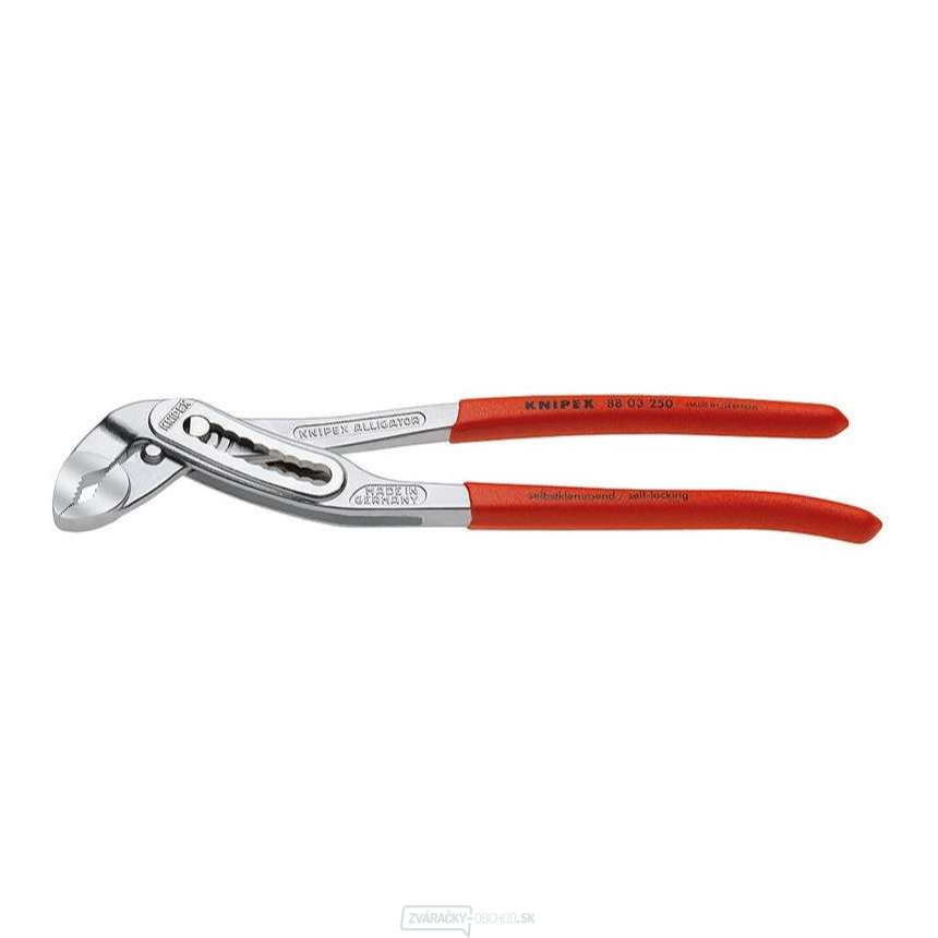 Inštalatérske kliešte Aligator 180 mm KNIPEX 88 03 180 - chrómované, plastové puzdrá