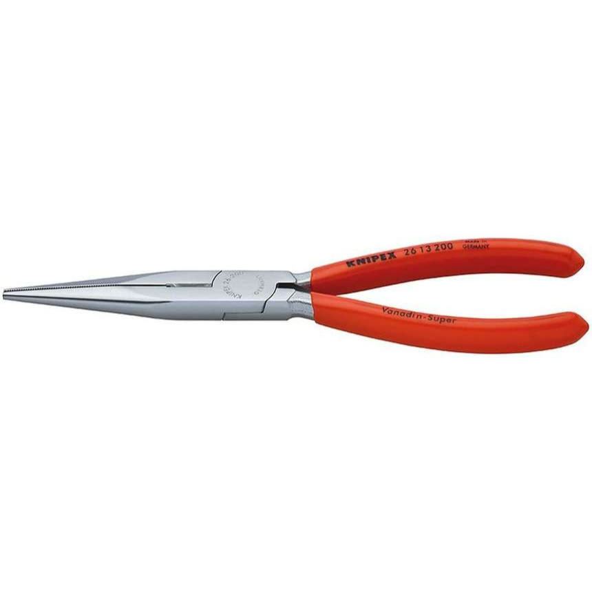 Polkruhové kliešte s čepeľami (so zobákom) 200 mm KNIPEX 26 13 200. Pochrómované, plastové puzdrá.