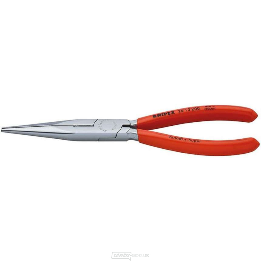 Polkruhové kliešte s čepeľami (so zobákom) 200 mm KNIPEX 26 13 200. Pochrómované, plastové puzdrá.