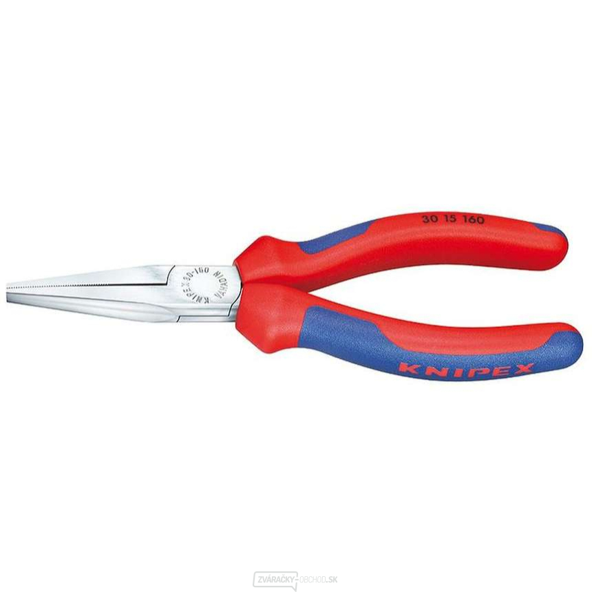 Ploché kliešte typu Langbeck (s predĺženými čeľusťami) 160 mm KNIPEX 30 15 160 - chrómované, viaczložkové puzdrá