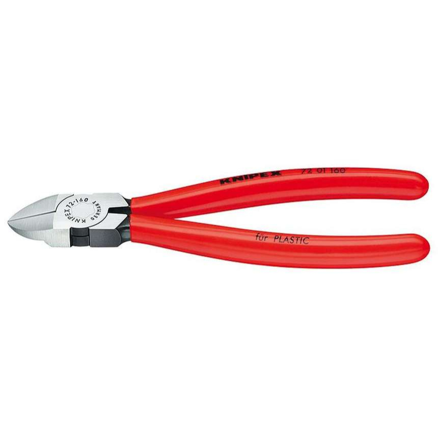 Bočné frézy na plasty 160 mm KNIPEX 72 01 160 - leštená hlava, plastové puzdrá