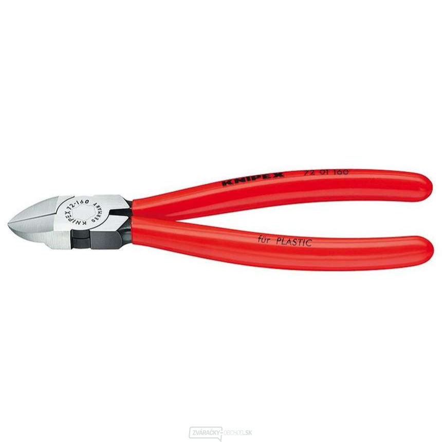 Bočné frézy na plasty 160 mm KNIPEX 72 01 160 - leštená hlava, plastové puzdrá