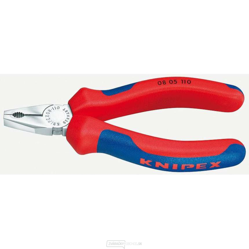 Malé kombinované kliešte 110 mm KNIPEX 08 05 110 - chrómované, viaczložkové puzdrá