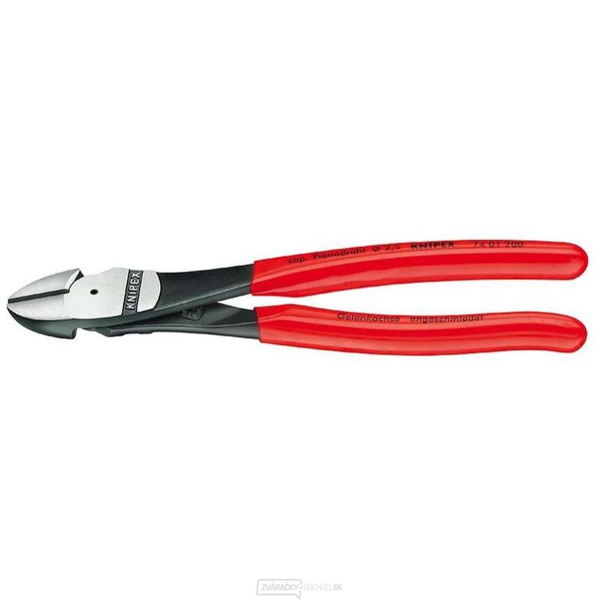 Výkonné bočné frézy 180 mm KNIPEX 74 01 180 - leštená hlava, plastové puzdrá