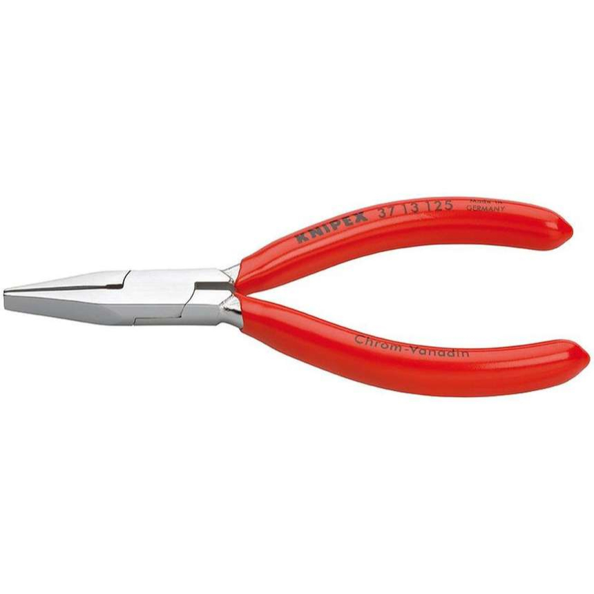 Úchopové kliešte na jemnú elektroniku 125 mm KNIPEX 37 13 125 - chrómované, plastové puzdrá