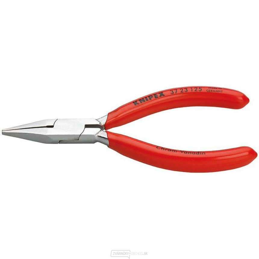 Úchopové kliešte na jemnú elektroniku 125 mm KNIPEX 37 23 125 - chrómované, plastové puzdrá