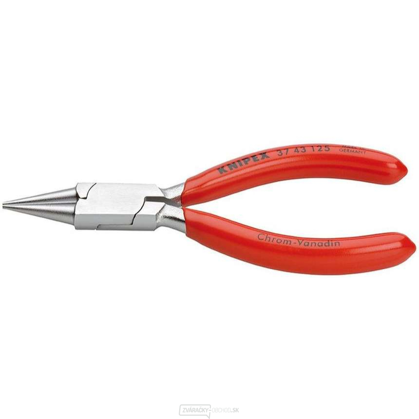 Úchopové kliešte na jemnú elektroniku 125 mm KNIPEX 37 43 125 - chrómované, plastové puzdrá
