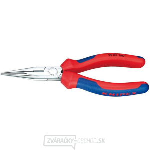 Polkruhové kliešte s čepeľami pre rádiotechniku 140 mm KNIPEX 25 05 140 - chrómované, viaczložkové puzdrá gallery main image