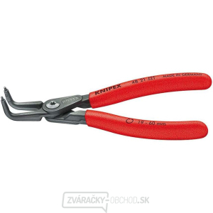 Presné kliešte na poistné krúžky 210 mm, vnútorne zakrivené. Knipex - 48 21 J31 - DIN 5265 D gallery main image