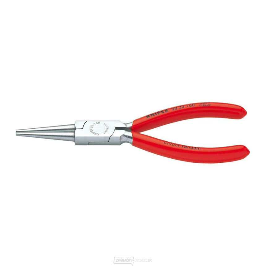 Polkruhové kliešte typu Langbeck 160 mm (s predĺženými čeľusťami) KNIPEX 30 33 160 - pochrómované, plastové puzdrá