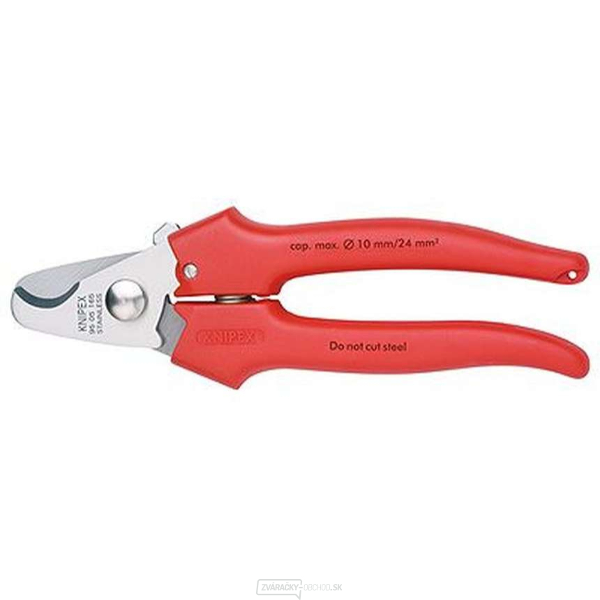Káblové nožnice 165 mm KNIPEX 95 05 165 - chrómované, viaczložkové puzdrá
