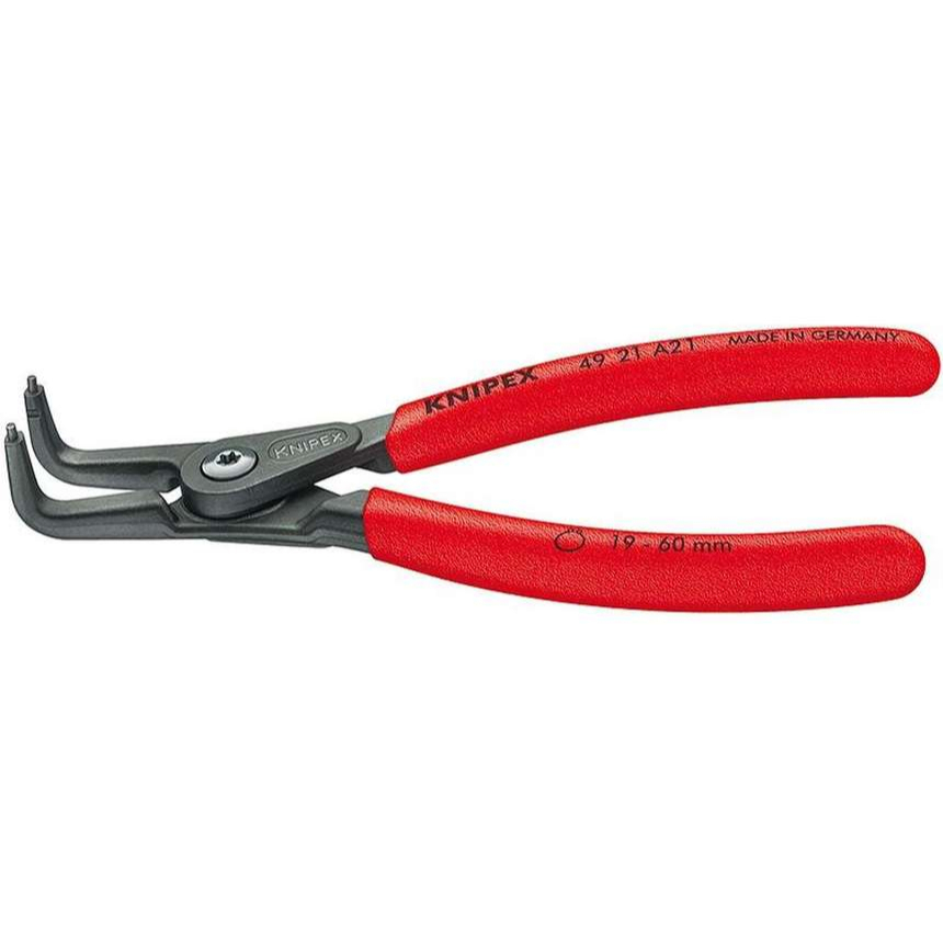 Presné kliešte na poistné krúžky 130 mm, vonkajšie zahnuté. Knipex - 49 21 A11 - DIN 5254 B