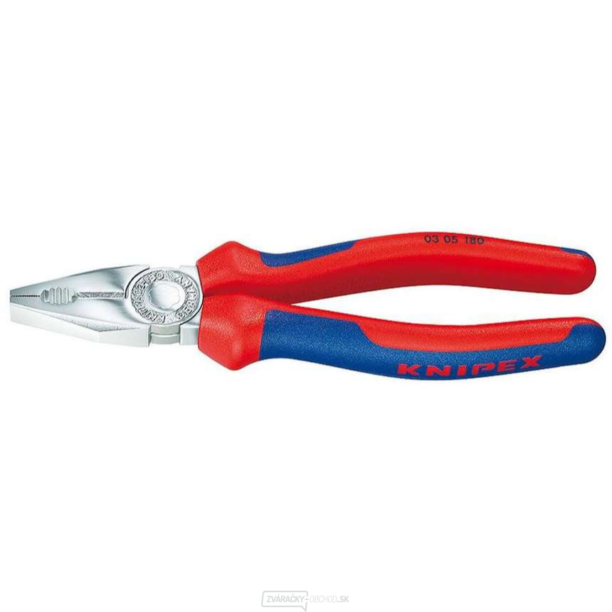 Kombinované kliešte 140 mm. KNIPEX 03 05 140 - chrómované, viaczložkové objímky