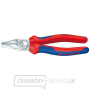 Kombinované kliešte 140 mm. KNIPEX 03 05 140 - chrómované, viaczložkové objímky Kombinované kliešte 140 mm. KNIPEX 03 05 140 - chrómované, viaczložkové objímky gallery main image