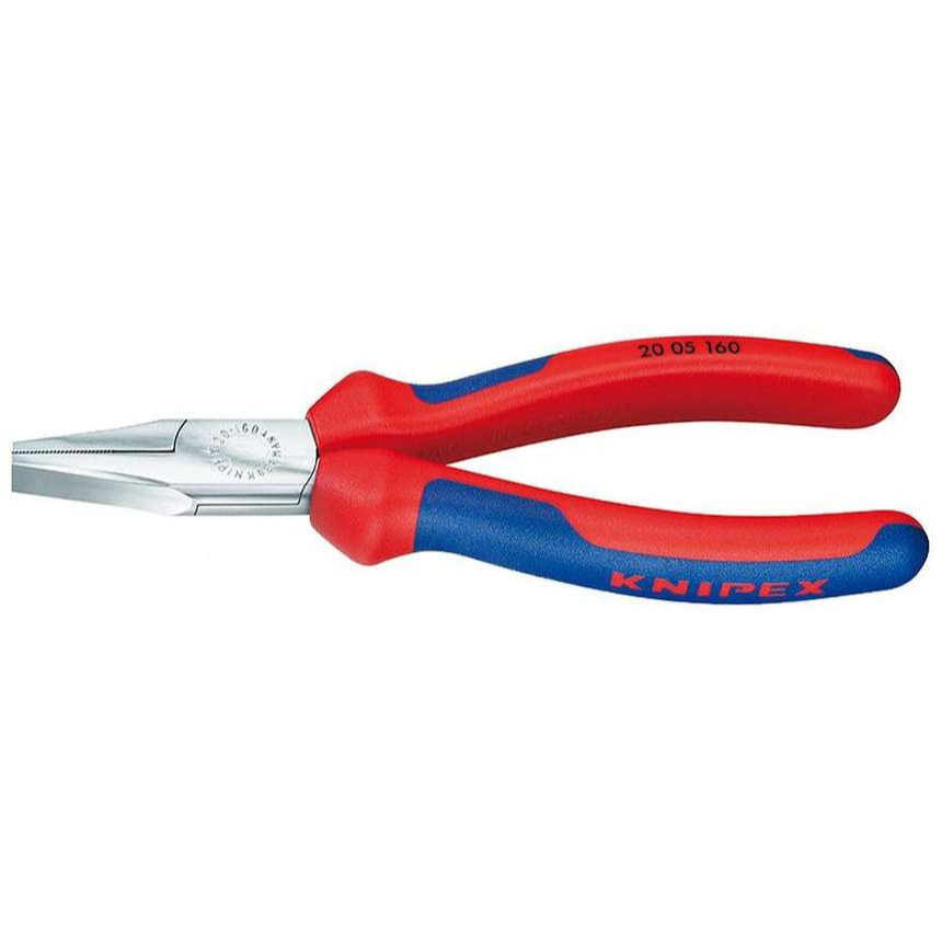 Ploché kliešte 140 mm KNIPEX 20 05 140 - chrómované, viaczložkové puzdrá