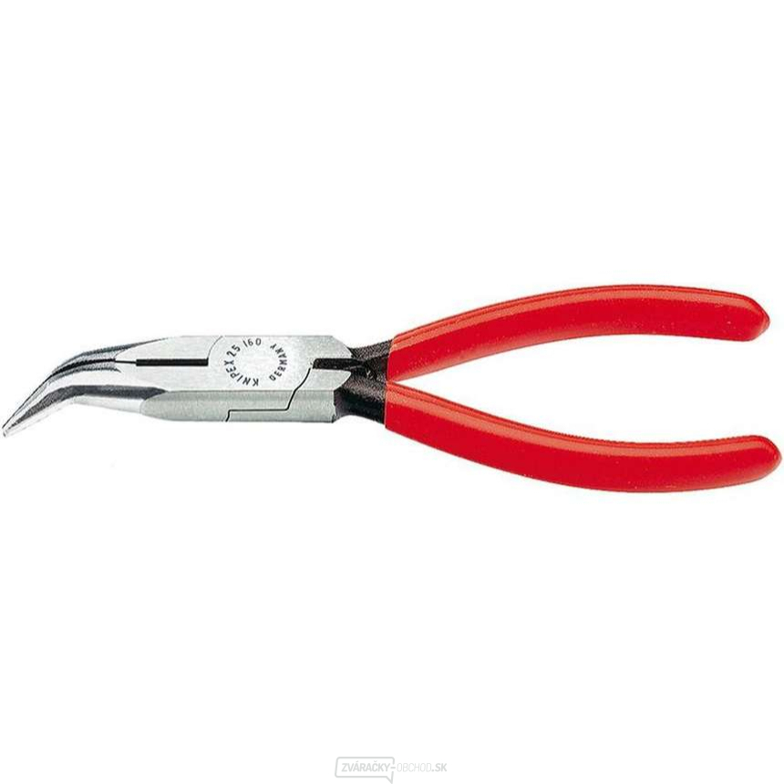 KNIPEX 25 21 160 Polkruhové kliešte s čepeľami pre rádiotechniku 160 mm - leštená hlava, plastové puzdrá