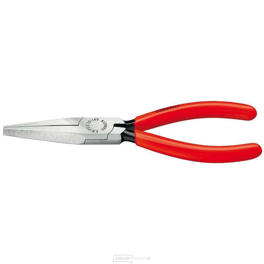 Ploché kliešte typu Langbeck 190 mm (s predĺženými čeľusťami) KNIPEX 30 11 190 - leštená hlava, plastové puzdrá