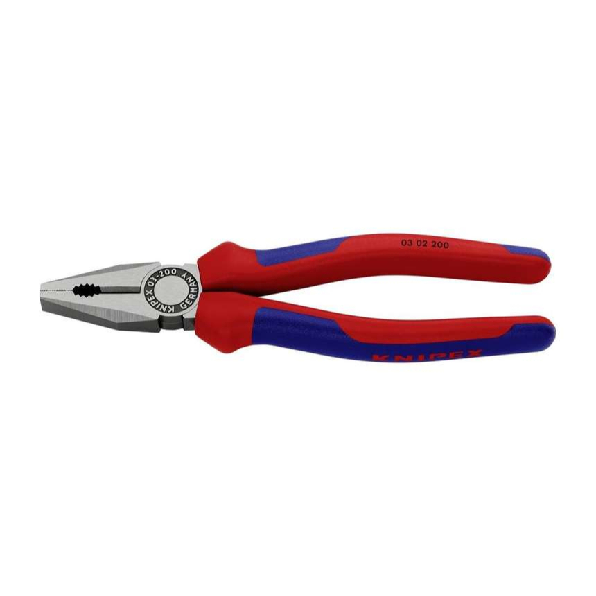 Kombinované kliešte 200 mm. KNIPEX 03 02 200 - leštená hlava, viaczložkové puzdrá