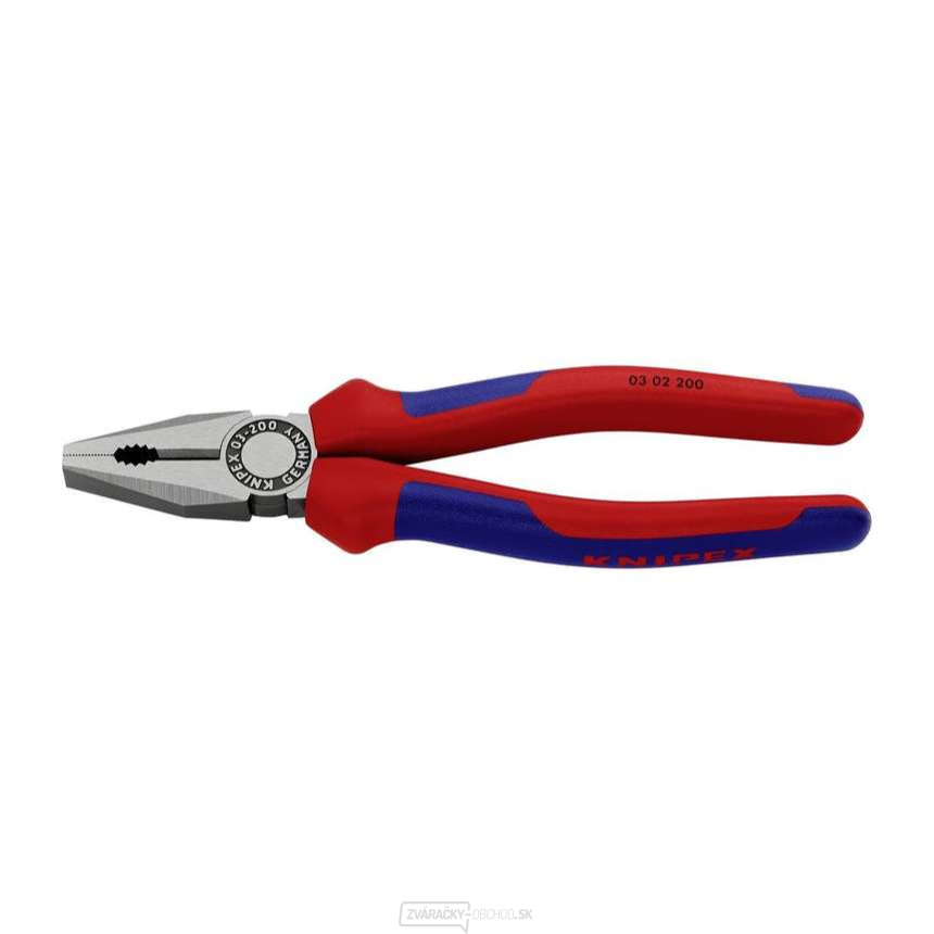 Kombinované kliešte 200 mm. KNIPEX 03 02 200 - leštená hlava, viaczložkové puzdrá