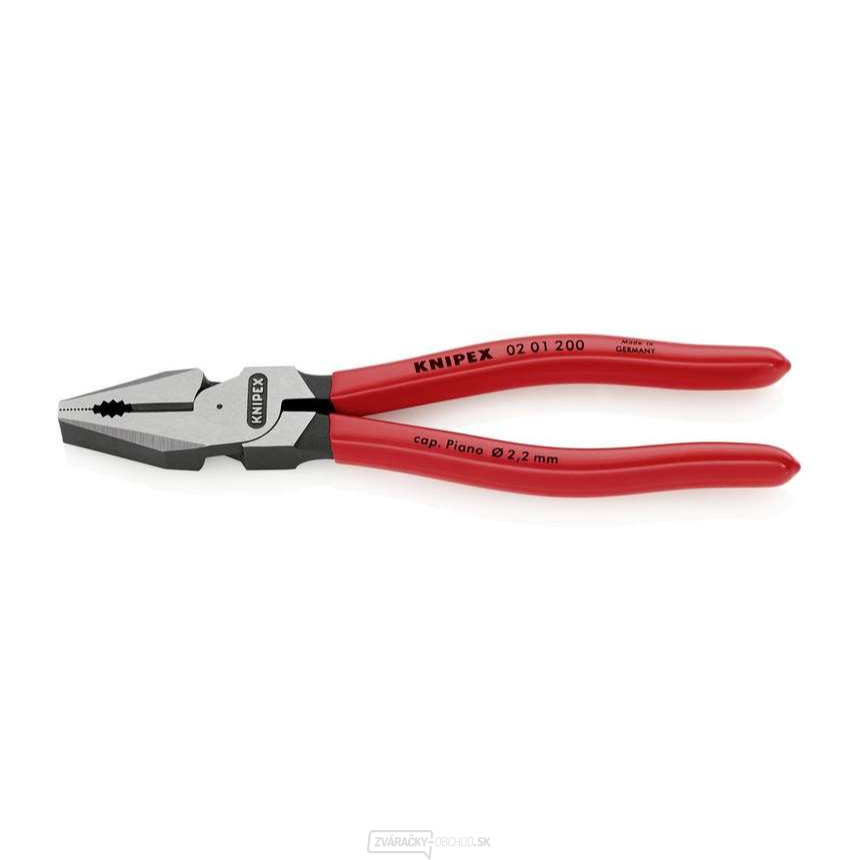 Kombinované kliešte Force 200 mm. KNIPEX 02 01 200 - leštené, plastové puzdrá