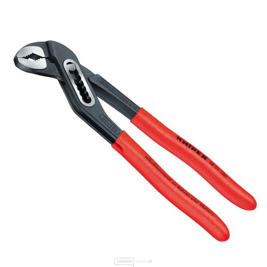 Inštalatérske kliešte Aligator 180 mm KNIPEX 88 01 180 - leštená hlava, plastové puzdrá