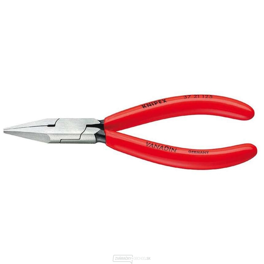 Úchopové kliešte na jemnú elektroniku 125 mm KNIPEX 37 21 125 - leštená hlava, plastové puzdrá