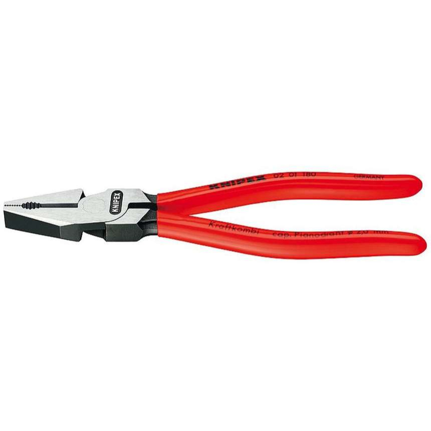 Kombinované kliešte Force 180 mm. KNIPEX 02 01 180 - leštené, plastové puzdrá