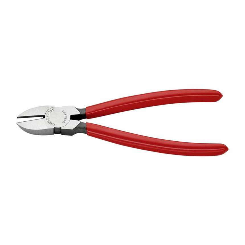 Bočné štípacie kliešte 180 mm KNIPEX 70 01 180 - leštená hlava, plastové puzdrá