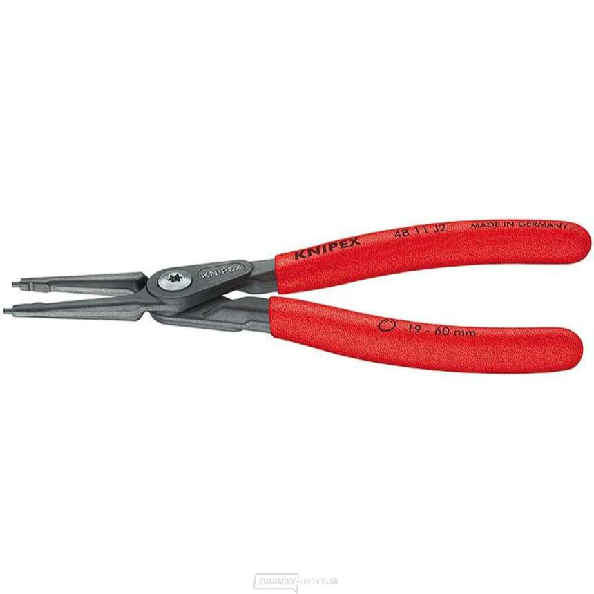 Presné kliešte na poistné krúžky 140 mm, vnútorné rovné. Knipex - 48 11 J0 - DIN 5265 C