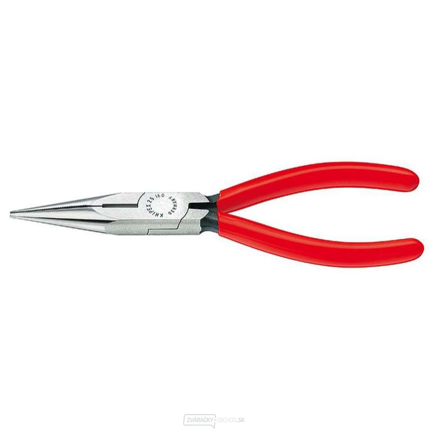 Polkruhové kliešte s čepeľami pre rádiotechniku 140 mm KNIPEX 25 01 140 - leštená hlava, plastové puzdrá
