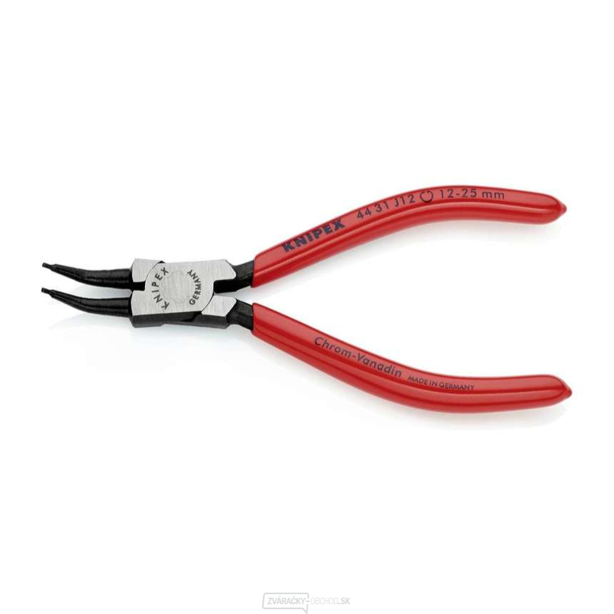 Kliešte na poistné krúžky 140 mm, vnútorne zahnuté 45° Knipex 44 31 J12