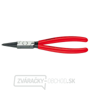 Kliešte na poistné krúžky 225 mm, vnútorné rovné. Knipex - 44 11 J3 - DIN 5265 C. Leštené, potiahnuté plastom Náhľad