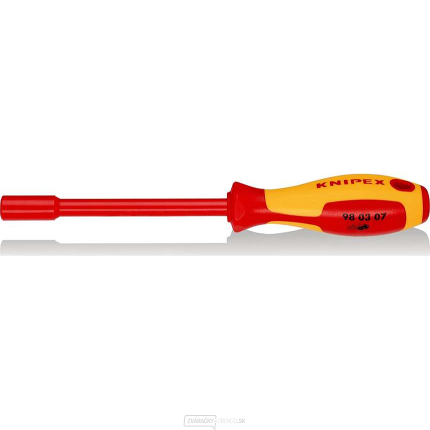 VDE skrutkovač s nástrčným kľúčom 6x125 mm Knipex 98 03 07