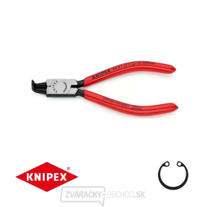 Kliešte na poistné krúžky 130 mm, vnútorne zahnuté. Knipex - 44 21 J11 - DIN 5256 D. Leštené, potiahnuté plastom gallery main image